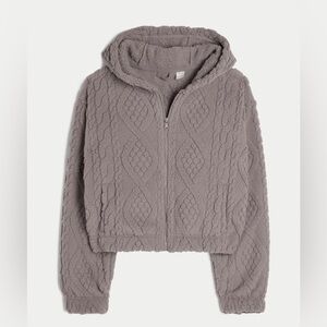 Gilly Hicks Soft Gray Sherpa Jacket